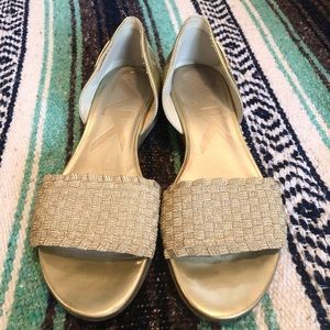 Gold Anne Klein Sport Slip-On Slide Sandals